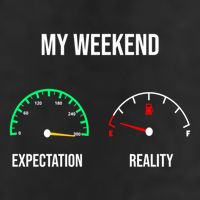 Weekend Meme Expectation Vs Reality Parents Gift 11oz C Handle Ceramic Mug