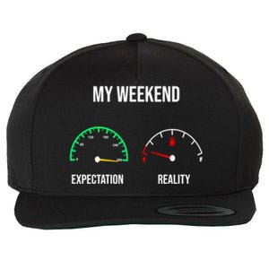 Weekend Meme Expectation Vs Reality Parents Gift Wool Snapback Cap