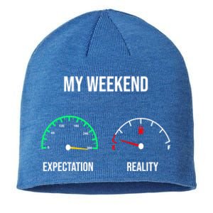 Weekend Meme Expectation Vs Reality Parents Gift Sustainable Beanie