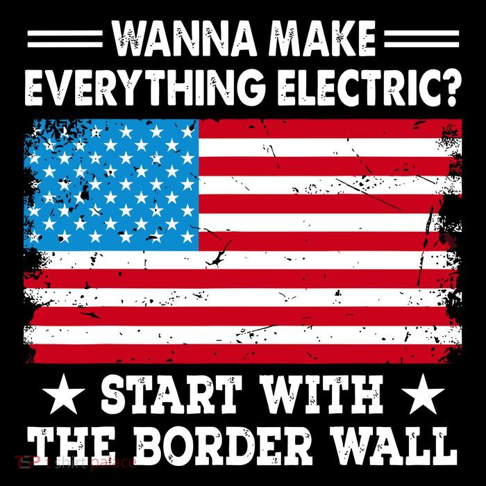 Wanna Make Everything Electric Start With The Border Wall Womens T-Shirt