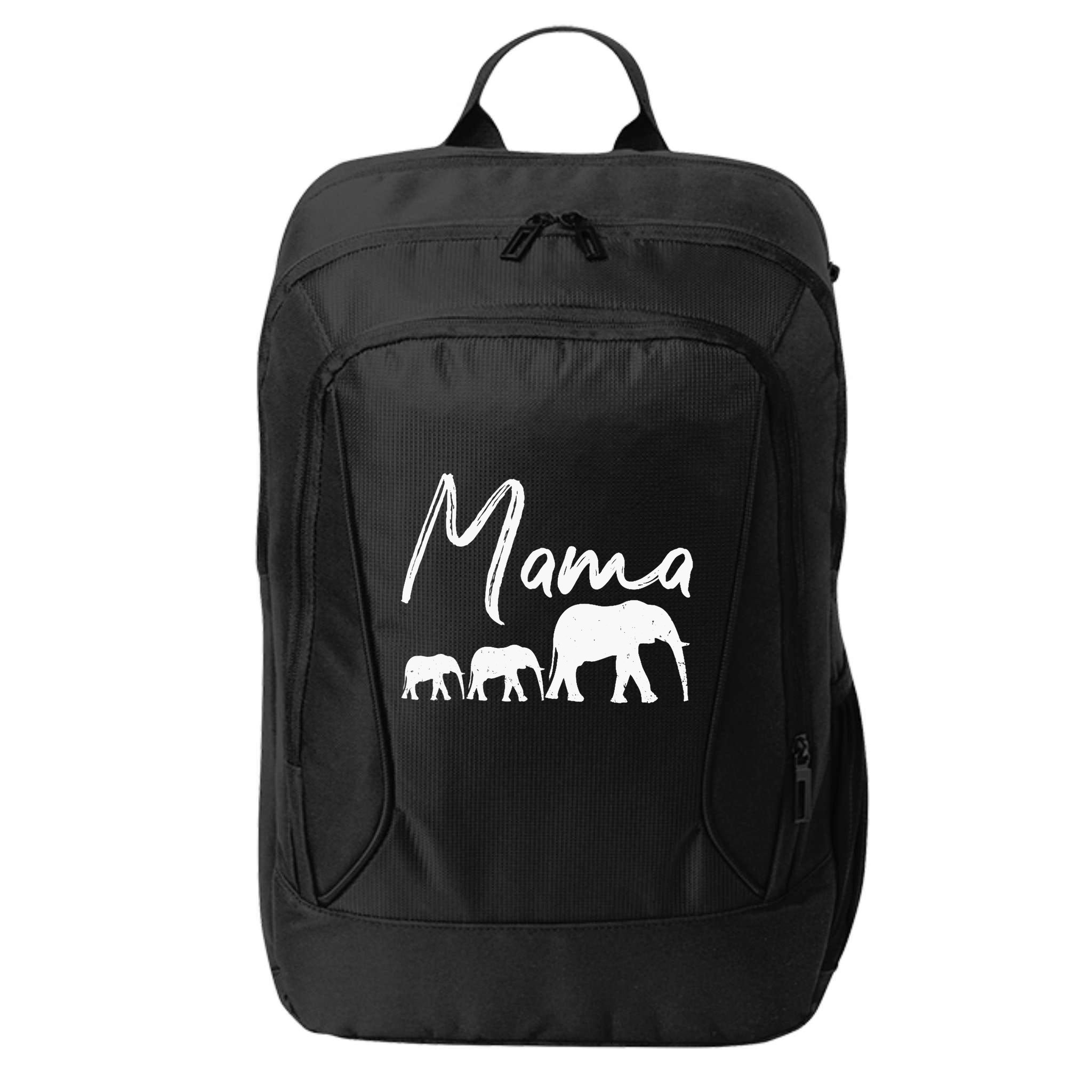 Wo Mama Elephant Cute Mother's Day Gift Mom Wo Mommy VNeck City Backpack