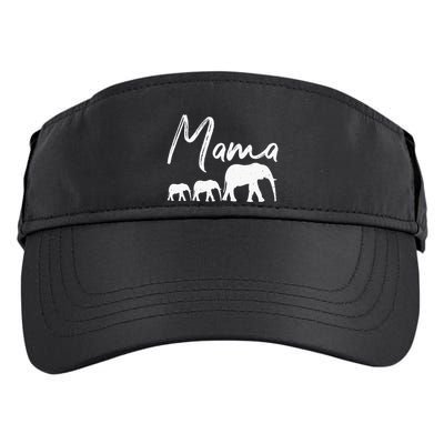 Wo Mama Elephant Cute Mother's Day Gift Mom Wo Mommy VNeck Adult Drive Performance Visor