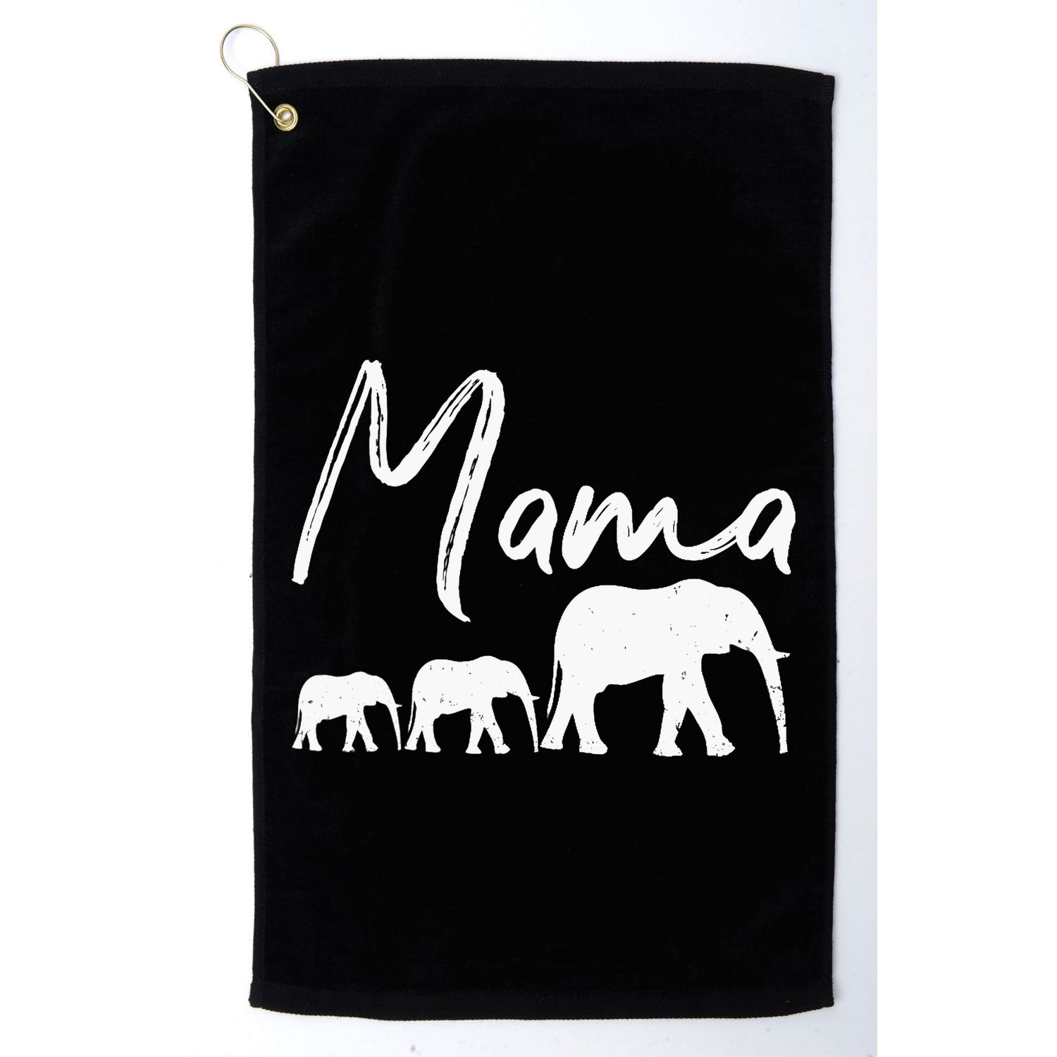 Wo Mama Elephant Cute Mother's Day Gift Mom Wo Mommy VNeck Golf Towel