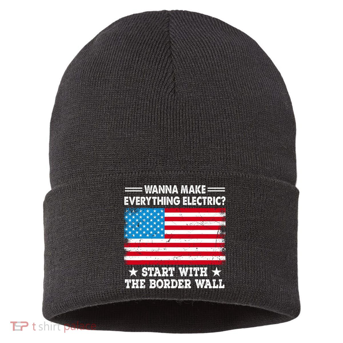 Wanna Make Everything Electric Start With The Border Wall Sustainable Knit Beanie