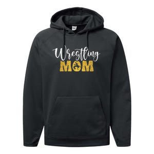 Wrestling Mom Funny Wrestling Sport Lover Mother's Day Mom Performance Fleece Hoodie