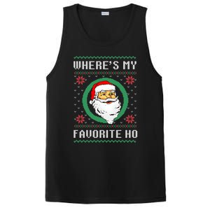 WhereS My Favorite Ho Santa Ugly Christmas Gift PosiCharge Competitor Tank