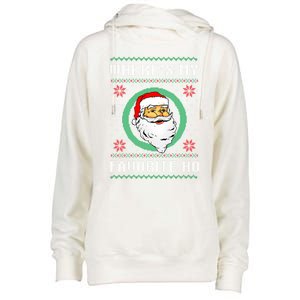 WhereS My Favorite Ho Santa Ugly Christmas Gift Womens Funnel Neck Pullover Hood