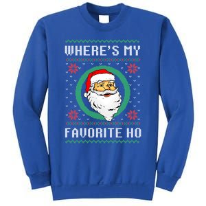 WhereS My Favorite Ho Santa Ugly Christmas Gift Sweatshirt