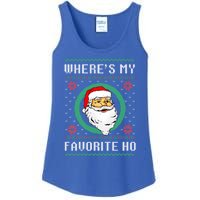 WhereS My Favorite Ho Santa Ugly Christmas Gift Ladies Essential Tank