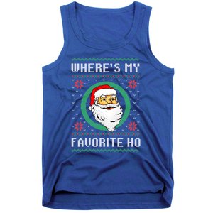 WhereS My Favorite Ho Santa Ugly Christmas Gift Tank Top