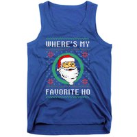 WhereS My Favorite Ho Santa Ugly Christmas Gift Tank Top