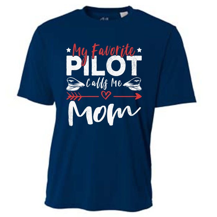 Wo My Favorite Pilot Calls Me Mom Pilot’s Mom Cooling Performance Crew T-Shirt