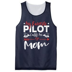 Wo My Favorite Pilot Calls Me Mom Pilot’s Mom Mesh Reversible Basketball Jersey Tank