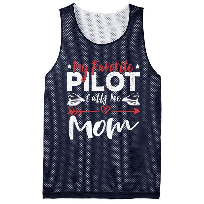 Wo My Favorite Pilot Calls Me Mom Pilot’s Mom Mesh Reversible Basketball Jersey Tank