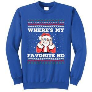 WhereS My Favorite Ho Funny Santa Ugly Christmas Meaningful Gift Sweatshirt