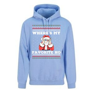 WhereS My Favorite Ho Funny Santa Ugly Christmas Meaningful Gift Unisex Surf Hoodie