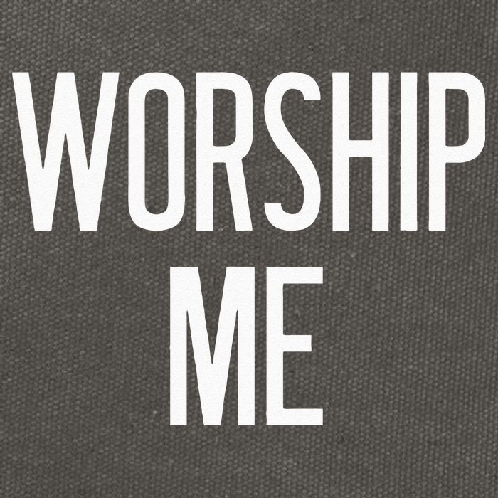 Worship Me Funny Jokes Sarcastic Sayings Cotton Canvas Backpack