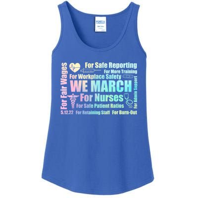 We March For Nurses Million Nurse March Power Nurse Funny Gift Ladies Essential Tank