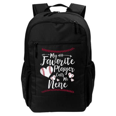 Wo My Favorite Player Calls Me Nene Baseball Heart Backpack