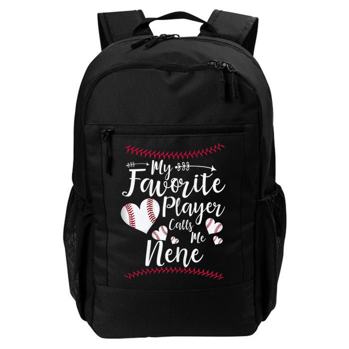 Wo My Favorite Player Calls Me Nene Baseball Heart Backpack