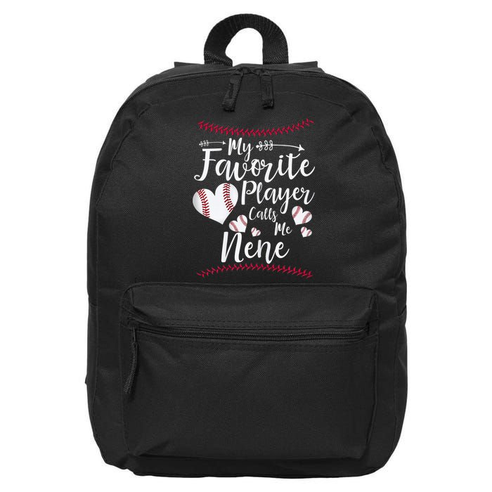 Wo My Favorite Player Calls Me Nene Baseball Heart 16 in Basic Backpack