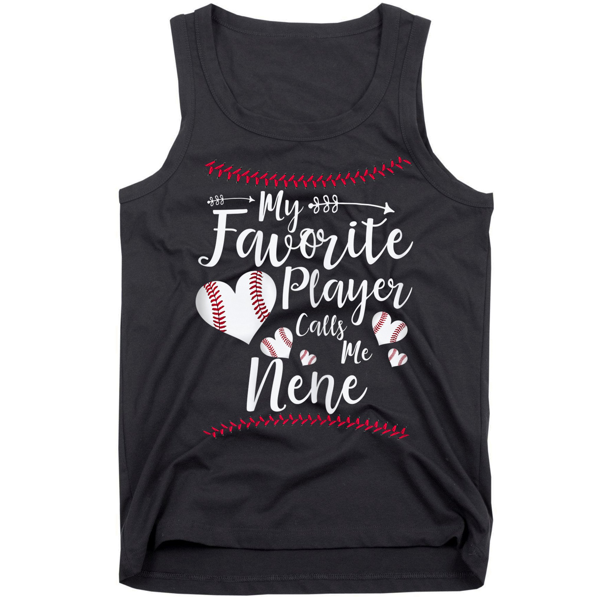 Wo My Favorite Player Calls Me Nene Baseball Heart Tank Top