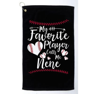 Wo My Favorite Player Calls Me Nene Baseball Heart Golf Towel