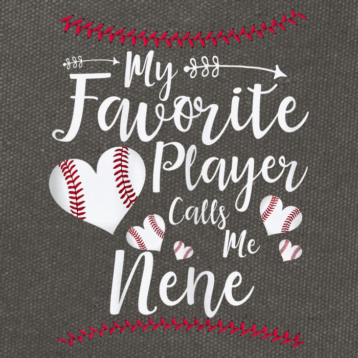 Wo My Favorite Player Calls Me Nene Baseball Heart Cotton Canvas Backpack