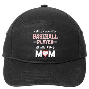 Womens My Favorite Baseball Player Calls Me Mom Cute Mothers Day 7-Panel Snapback Hat