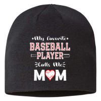 Womens My Favorite Baseball Player Calls Me Mom Cute Mothers Day Sustainable Beanie