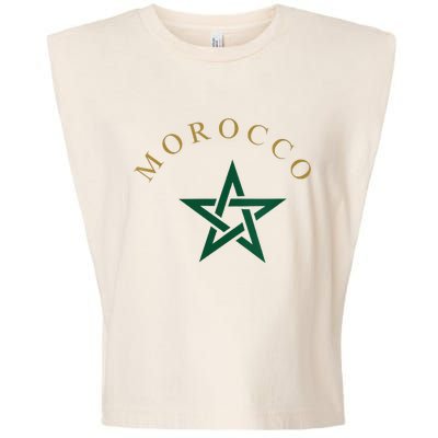 Wo Morocco Flag Design Apparel Design Garment-Dyed Women's Muscle Tee