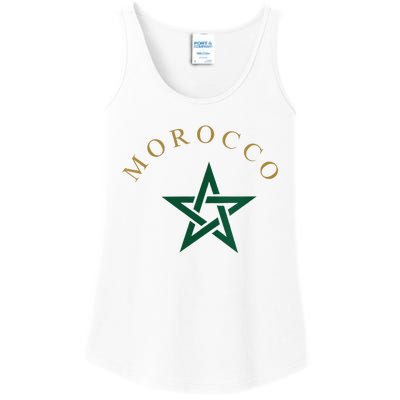 Wo Morocco Flag Design Apparel Design Ladies Essential Tank