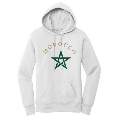 Wo Morocco Flag Design Apparel Design Women's Pullover Hoodie