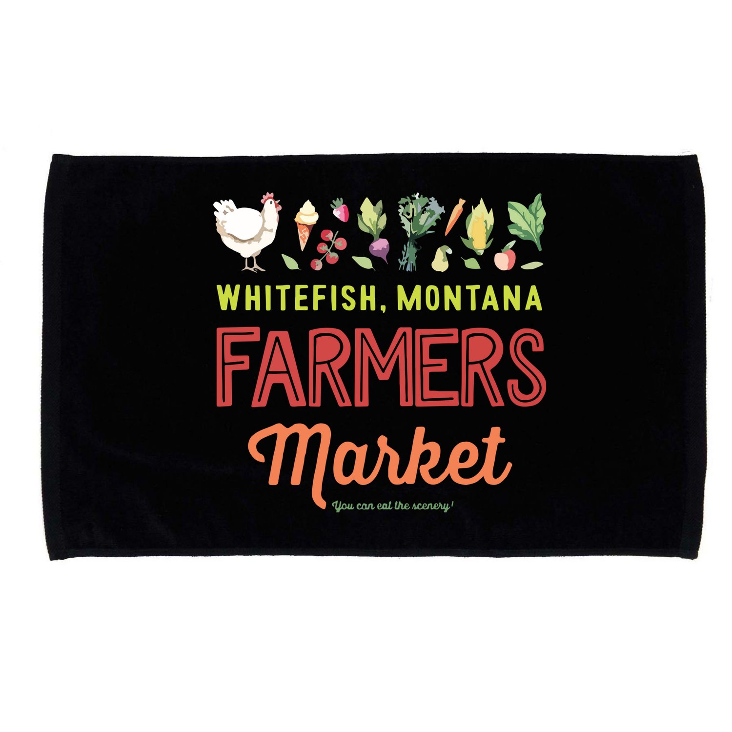 Whitefish Montana Farmers Market Microfiber Hand Towel