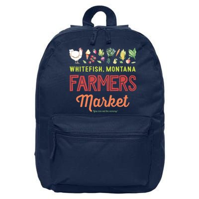 Whitefish Montana Farmers Market 16 in Basic Backpack