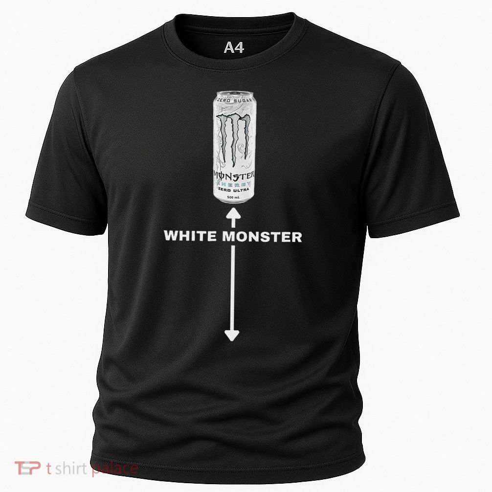 White Monster Funny Joke Man Friends Cooling Performance Crew T-Shirt