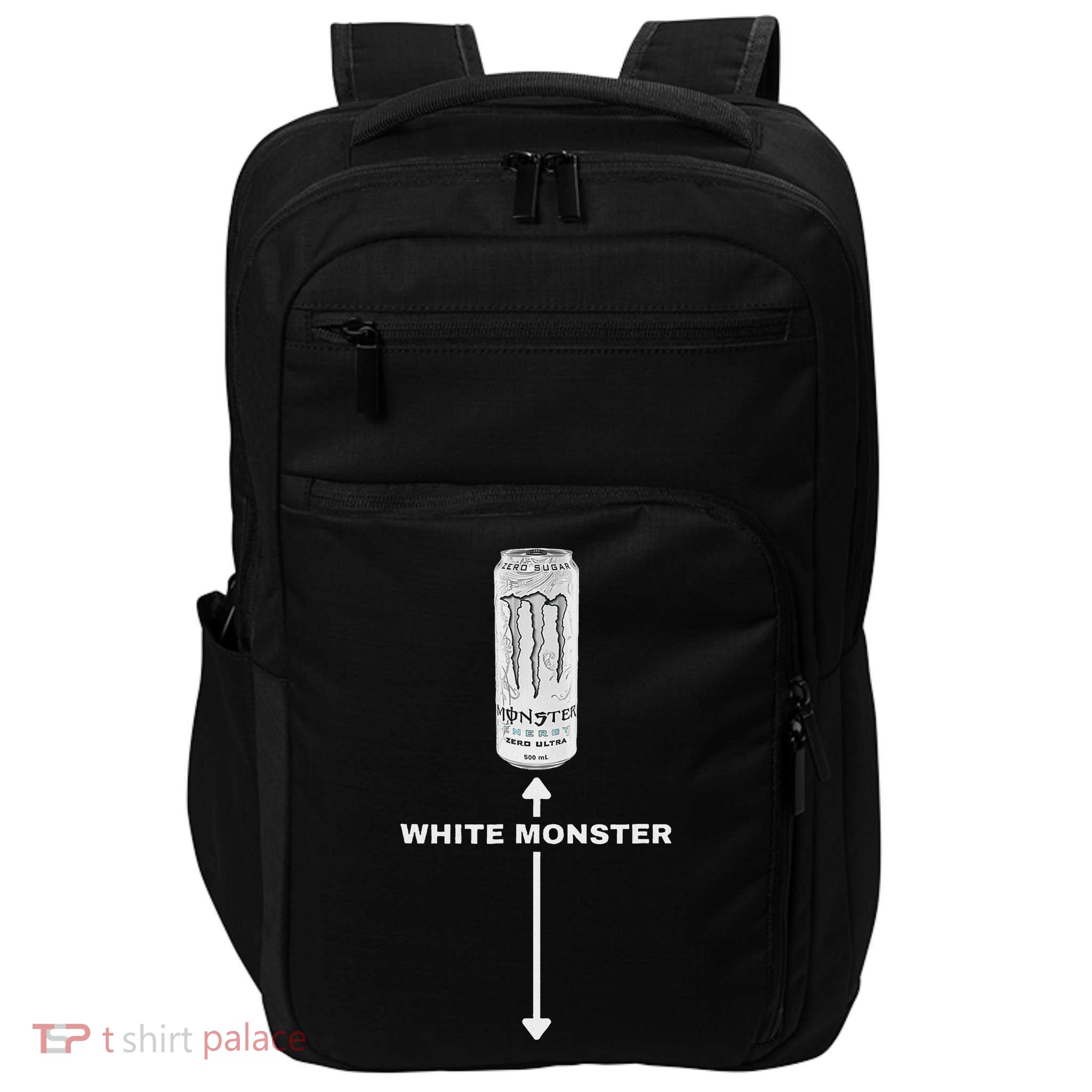 White Monster Funny Joke Man Friends Impact Tech Backpack