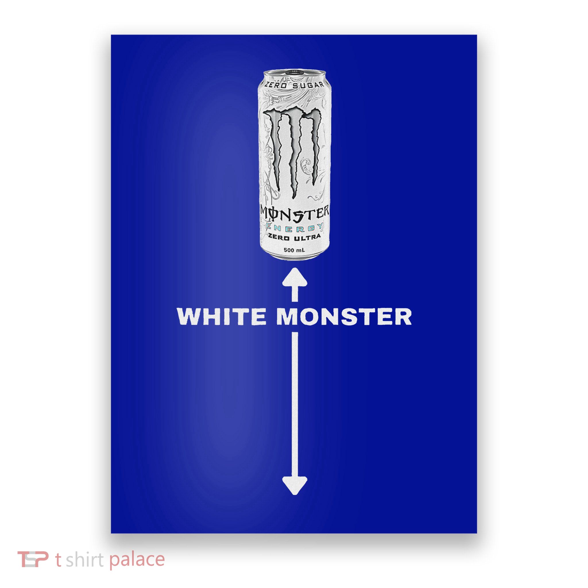 White Monster Funny Joke Man Friends Poster