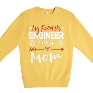 Wo My Favorite Engineer Calls Me Mom Engineer Mom Premium Crewneck Sweatshirt