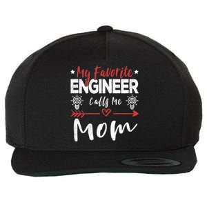 Wo My Favorite Engineer Calls Me Mom Engineer Mom Wool Snapback Cap