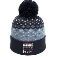 Wo My Favorite Engineer Calls Me Mom Engineer Mom The Baniff Cuffed Pom Beanie