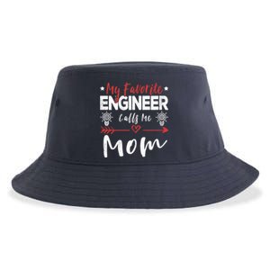 Wo My Favorite Engineer Calls Me Mom Engineer Mom Sustainable Bucket Hat