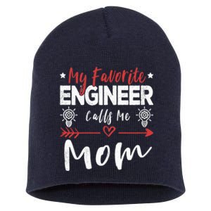 Wo My Favorite Engineer Calls Me Mom Engineer Mom Short Acrylic Beanie