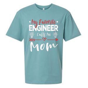 Wo My Favorite Engineer Calls Me Mom Engineer Mom Sueded Cloud Jersey T-Shirt