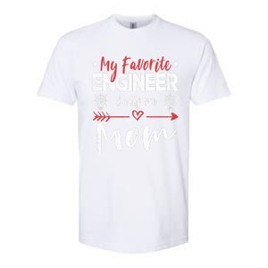 Wo My Favorite Engineer Calls Me Mom Engineer Mom Softstyle CVC T-Shirt