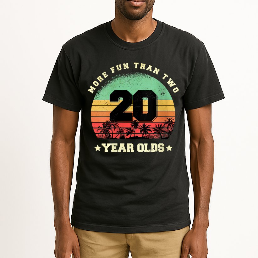 Wom.e.ns More Fun Than Two Twenty Year Olds 40th Birthday V-Neck Tall T-Shirt