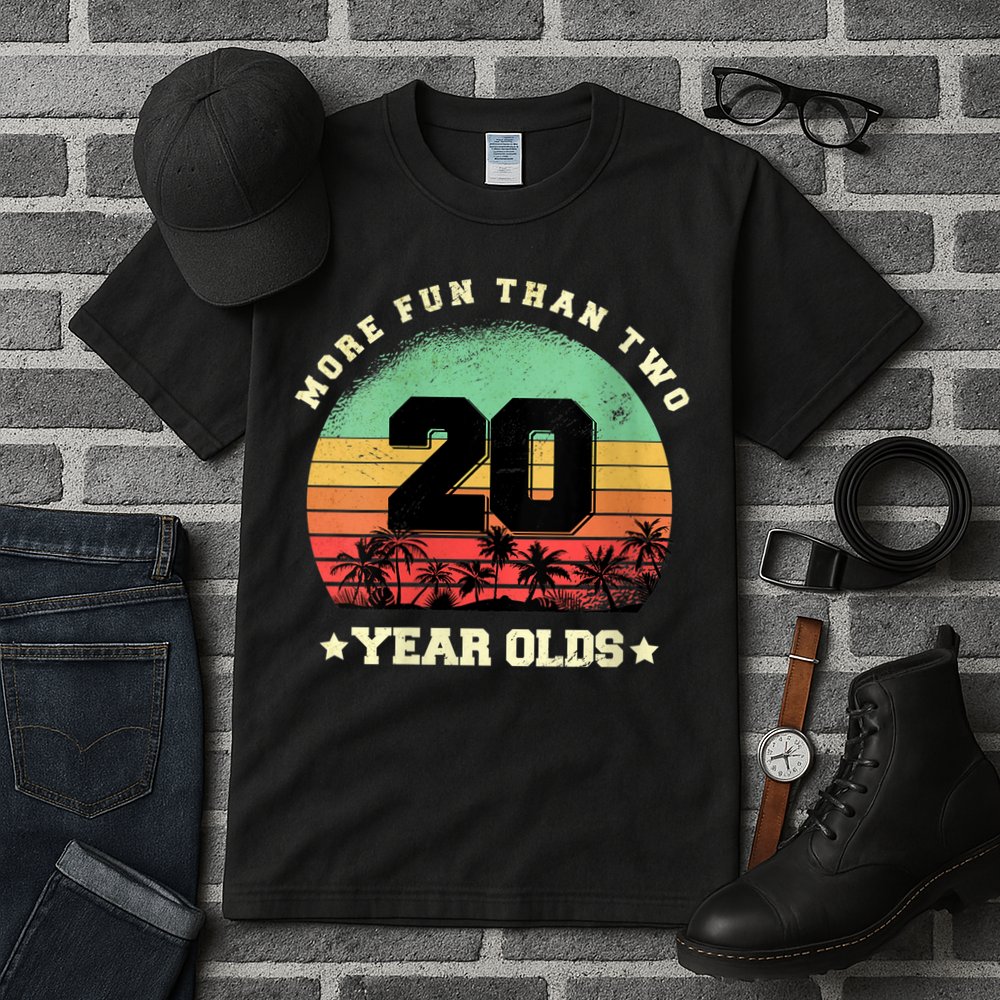 Wom.e.ns More Fun Than Two Twenty Year Olds 40th Birthday V-Neck Tall T-Shirt