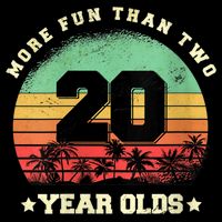 Wom.e.ns More Fun Than Two Twenty Year Olds 40th Birthday V-Neck Button