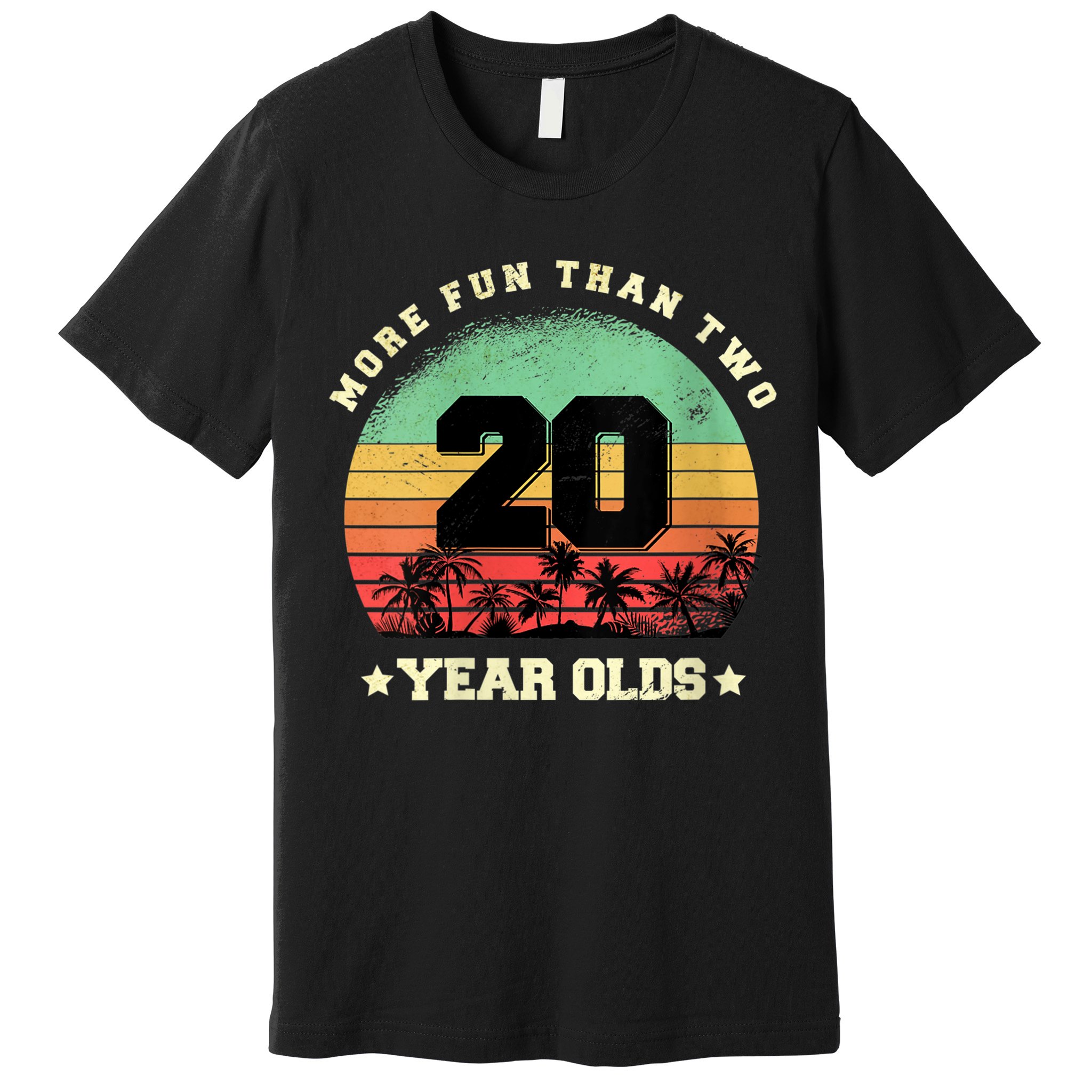 Wom.e.ns More Fun Than Two Twenty Year Olds 40th Birthday V-Neck Premium T-Shirt