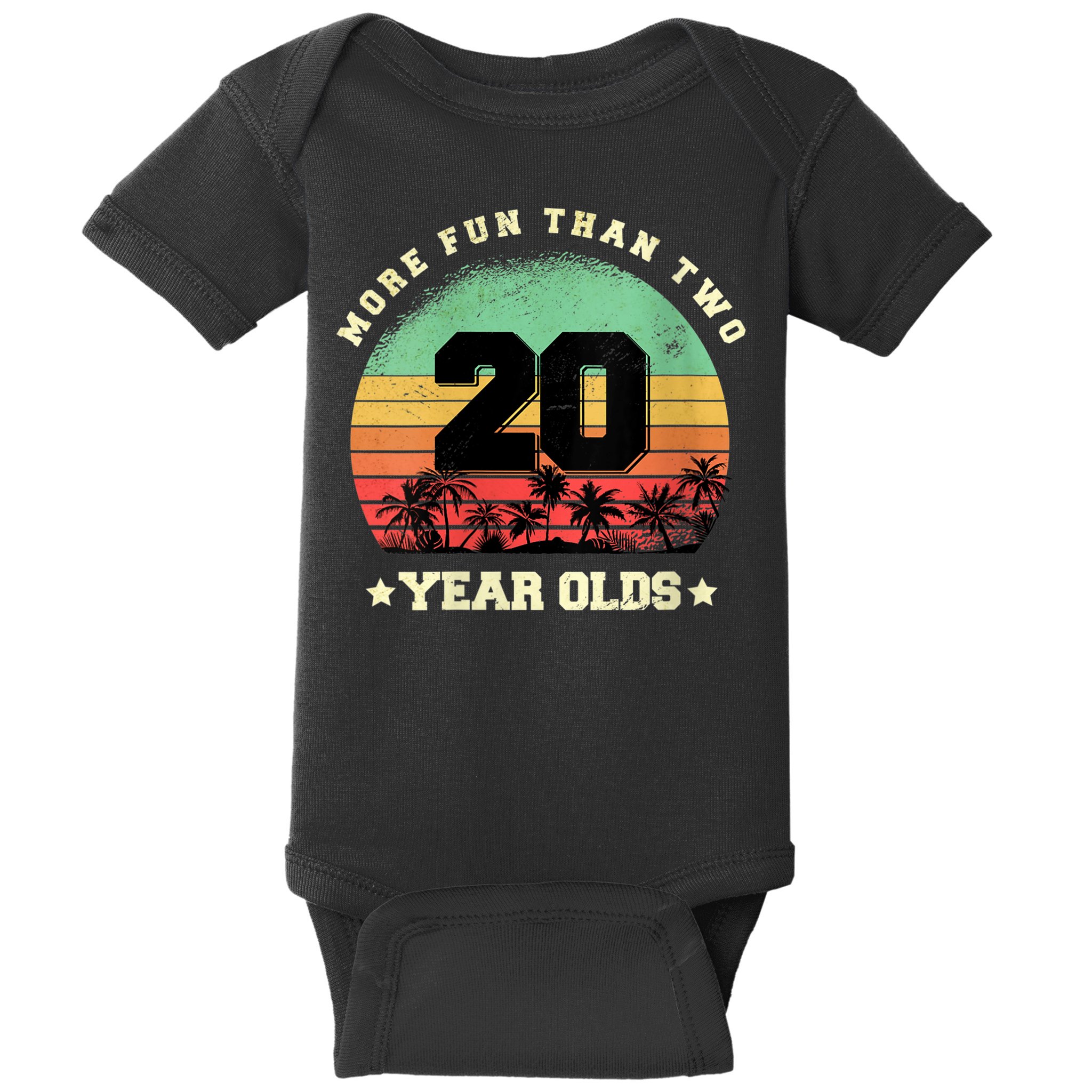 Wom.e.ns More Fun Than Two Twenty Year Olds 40th Birthday V-Neck Baby Bodysuit